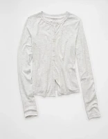 AE Long-Sleeve Button-Up T-Shirt