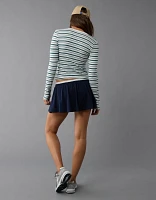 AE Long-Sleeve Button-Up T-Shirt