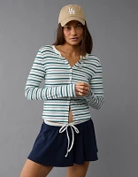AE Long-Sleeve Button-Up T-Shirt