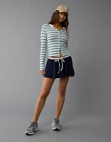 AE Long-Sleeve Button-Up T-Shirt