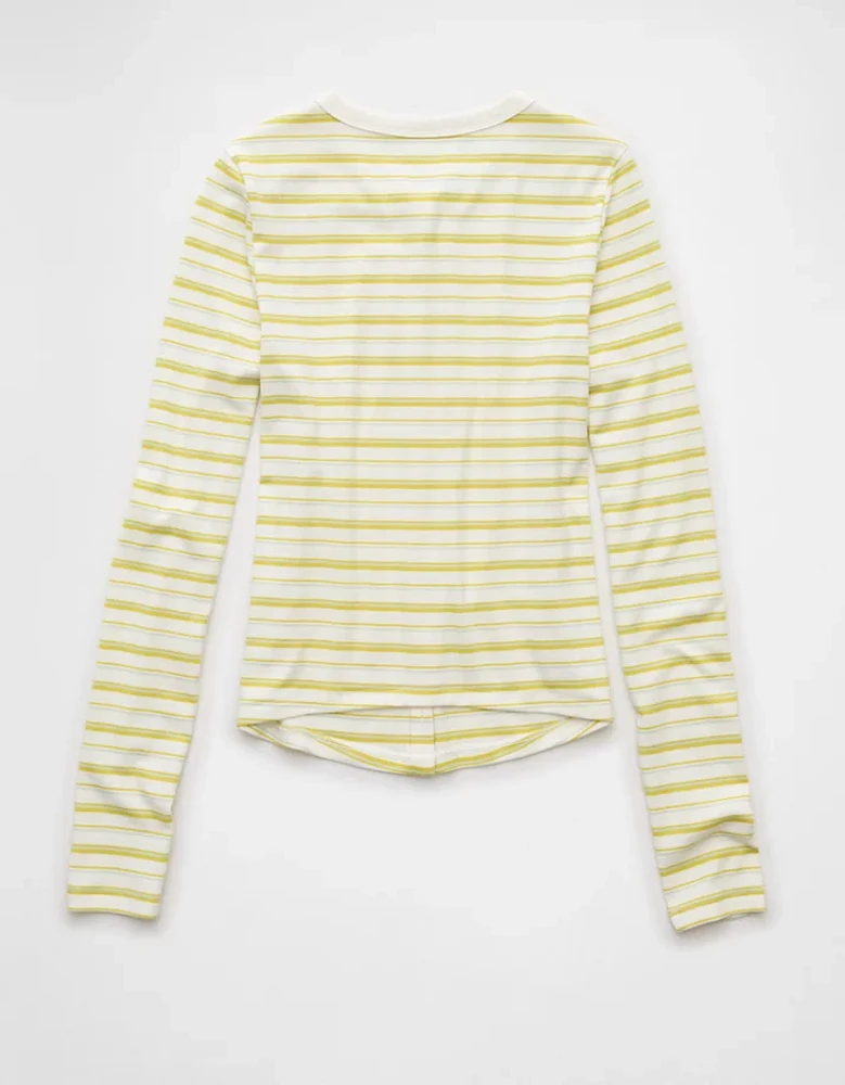 T-shirt boutonné à manches longues AE