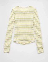 T-shirt boutonné à manches longues AE