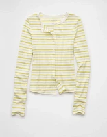 T-shirt boutonné à manches longues AE