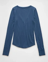 AE Long-Sleeve Henley T-Shirt