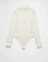 AE Long-Sleeve Mock Neck Pointelle Bodysuit