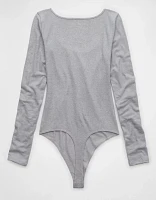 AE Plush Long-Sleeve Scoop Neck Bodysuit