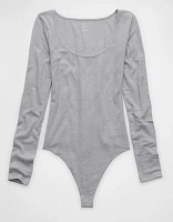 AE Plush Long-Sleeve Scoop Neck Bodysuit