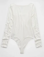 AE Plush Long-Sleeve Scoop Neck Bodysuit