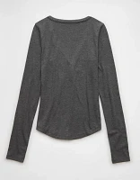 AE Long-Sleeve Henley T-Shirt