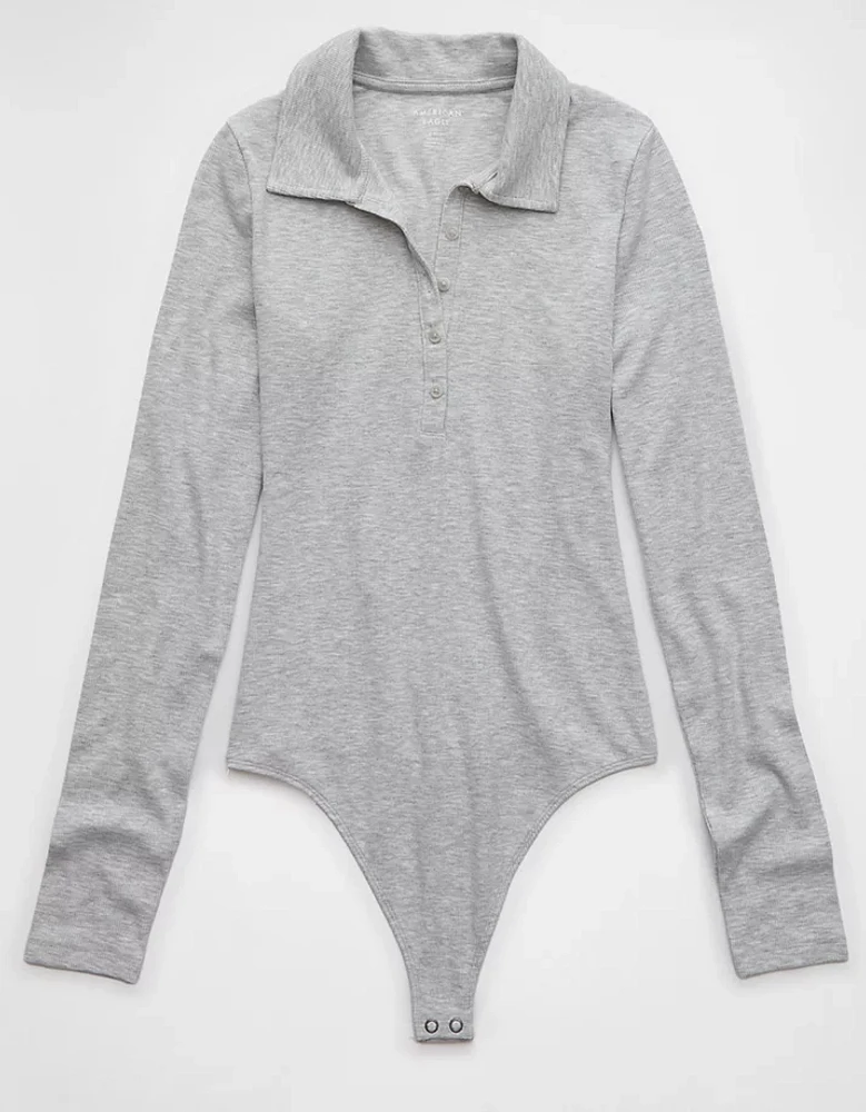 AE Long-Sleeve Collared Bodysuit