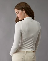 T-shirt à manches longues et col haut Doux sexy AE
