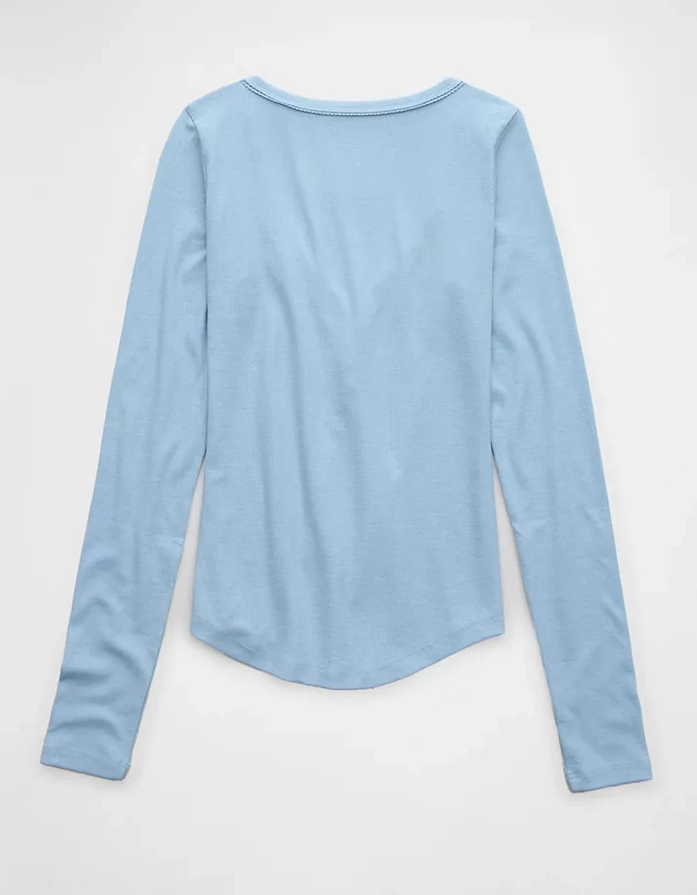 AE Long-Sleeve Henley T-Shirt