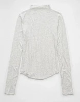 AE Soft & Sexy Long-Sleeve Mock Neck T-Shirt