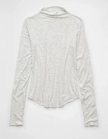 AE Soft & Sexy Long-Sleeve Mock Neck T-Shirt