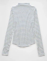 AE Soft & Sexy Long-Sleeve Mock Neck T-Shirt