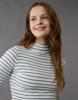 AE Soft & Sexy Long-Sleeve Mock Neck T-Shirt