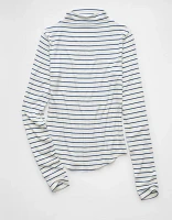 AE Soft & Sexy Long-Sleeve Mock Neck T-Shirt