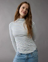 AE Soft & Sexy Long-Sleeve Mock Neck T-Shirt
