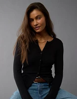 AE Long-Sleeve Button-Up T-Shirt