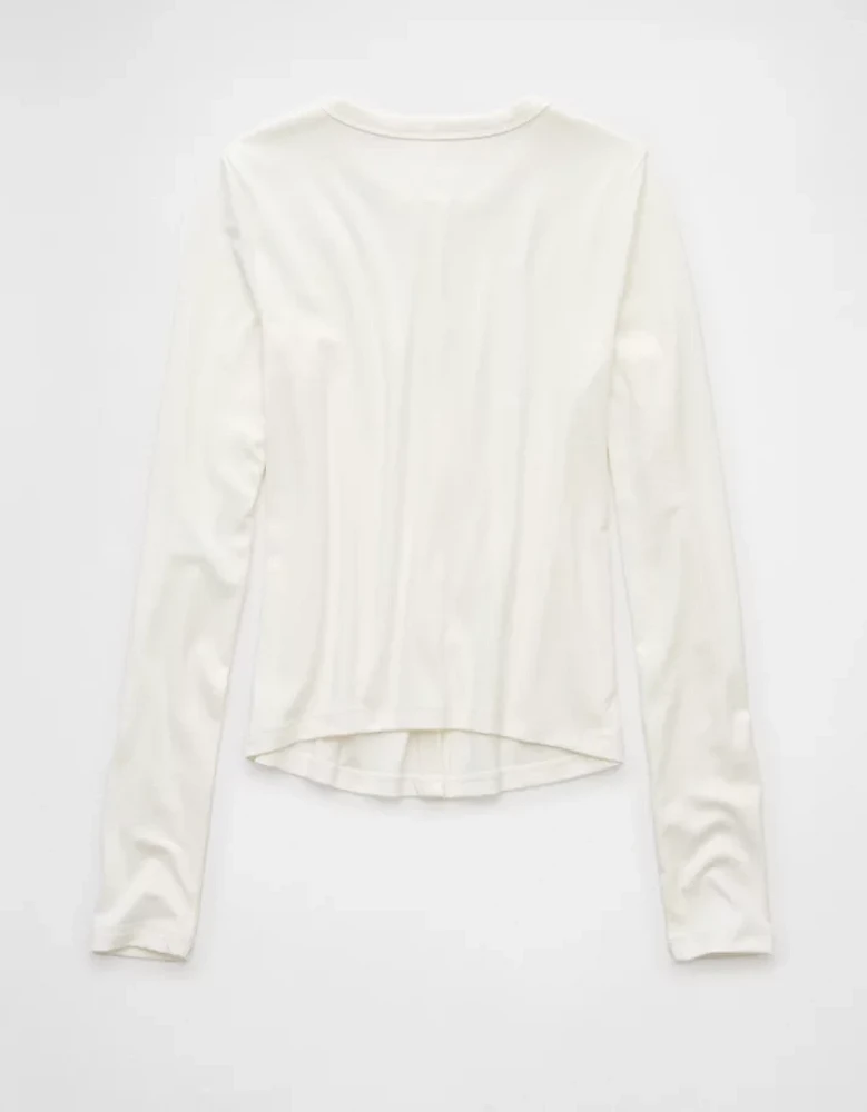 T-shirt boutonné à manches longues AE