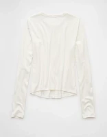 T-shirt boutonné à manches longues AE