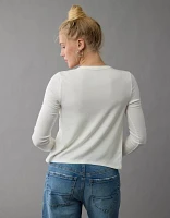 T-shirt boutonné à manches longues AE