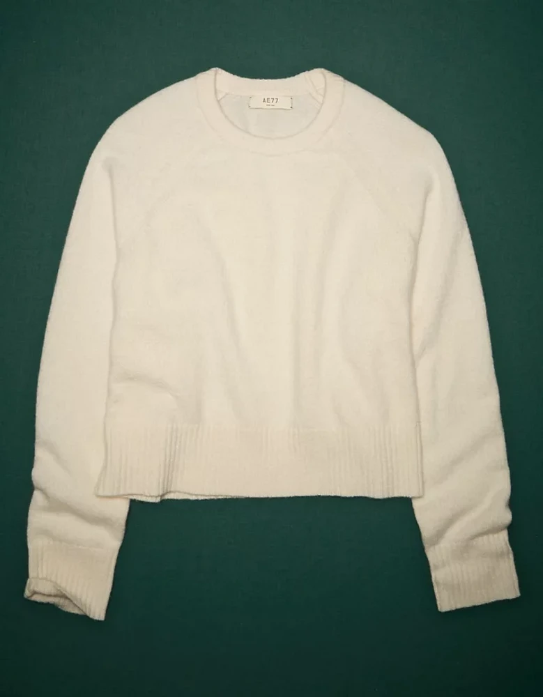 AE77 Premium Oversized Cropped Cashmere Sweater