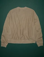 Chandail sport à col rond en tissu bouclette haut de gamme AE77