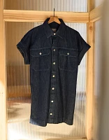 AE77 Premium Denim Shirt Dress