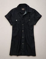 AE77 Premium Denim Shirt Dress