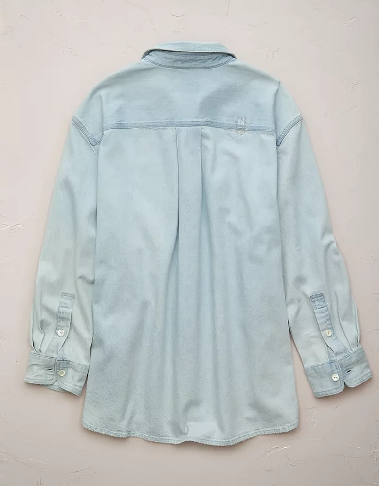 AE77 Premium Denim Boyfriend Shirt