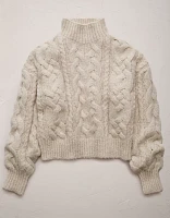 AE77 Premium Shrunken Cocoon Mock Neck Sweater