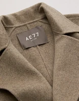 AE77 Premium Wool-Blend Wrap Coat