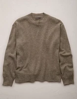 AE77 Premium Cashmere-Blend Crew Neck Boyfriend Sweater