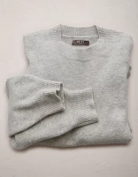 AE77 Premium Cashmere-Blend Crew Neck Boyfriend Sweater