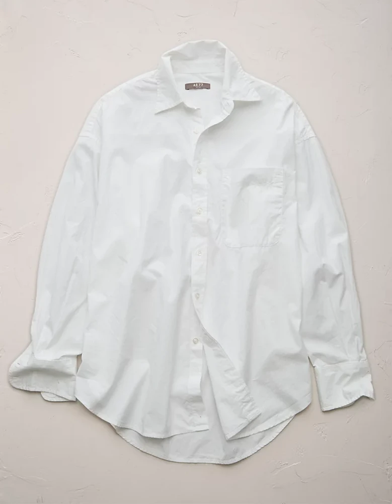 AE77 Premium Poplin Boyfriend Shirt