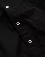 AE77 Premium Poplin Long-Sleeve Button-Up Bubble Shirt