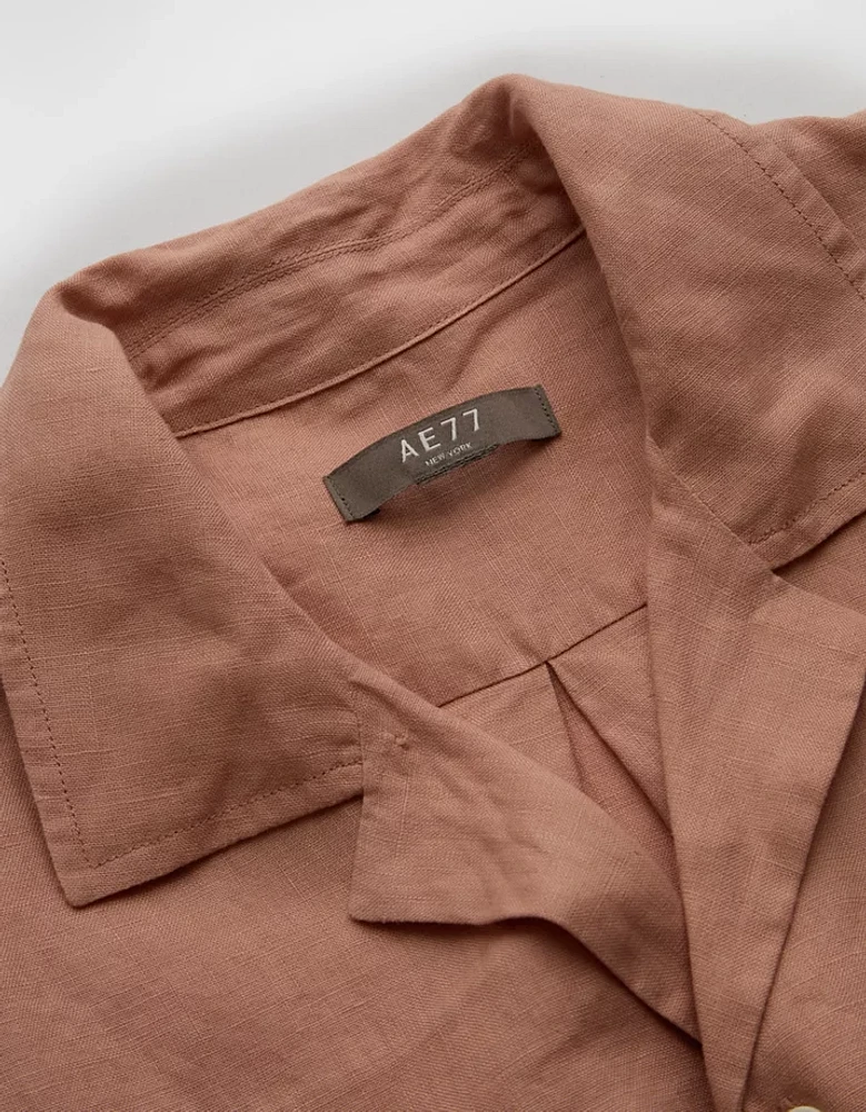 AE77 Premium Linen Camp Shirt