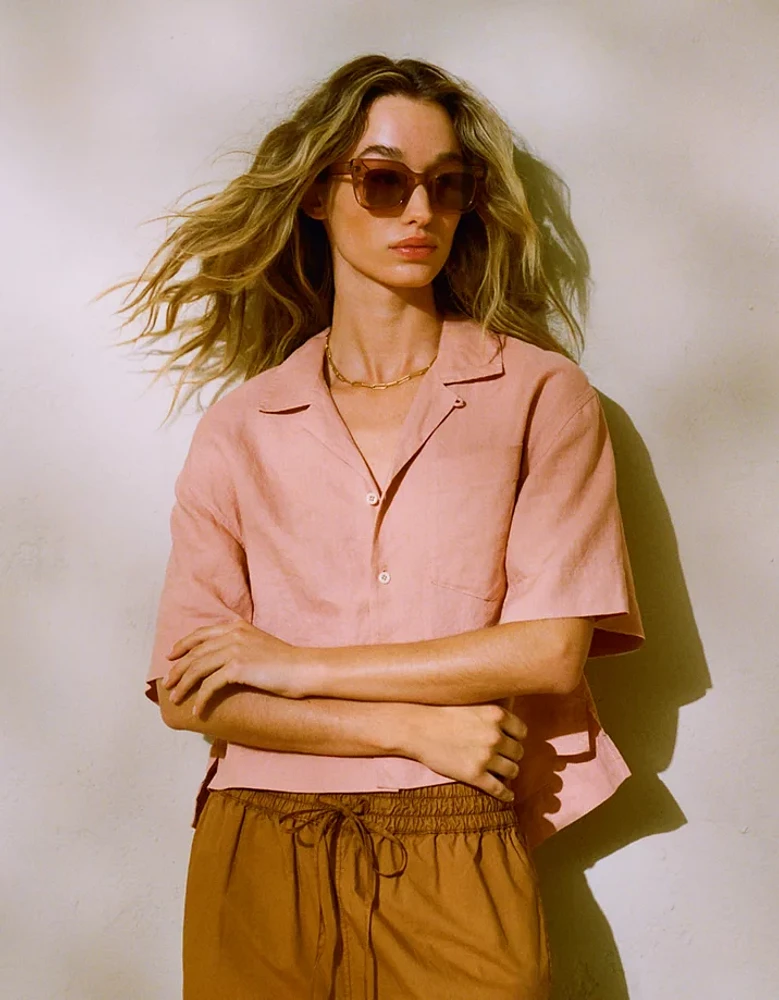 AE77 Premium Linen Camp Shirt