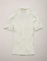 Polo en mélange laine et soie haut de gamme AE77
