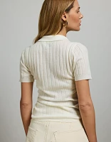 Polo en mélange laine et soie haut de gamme AE77