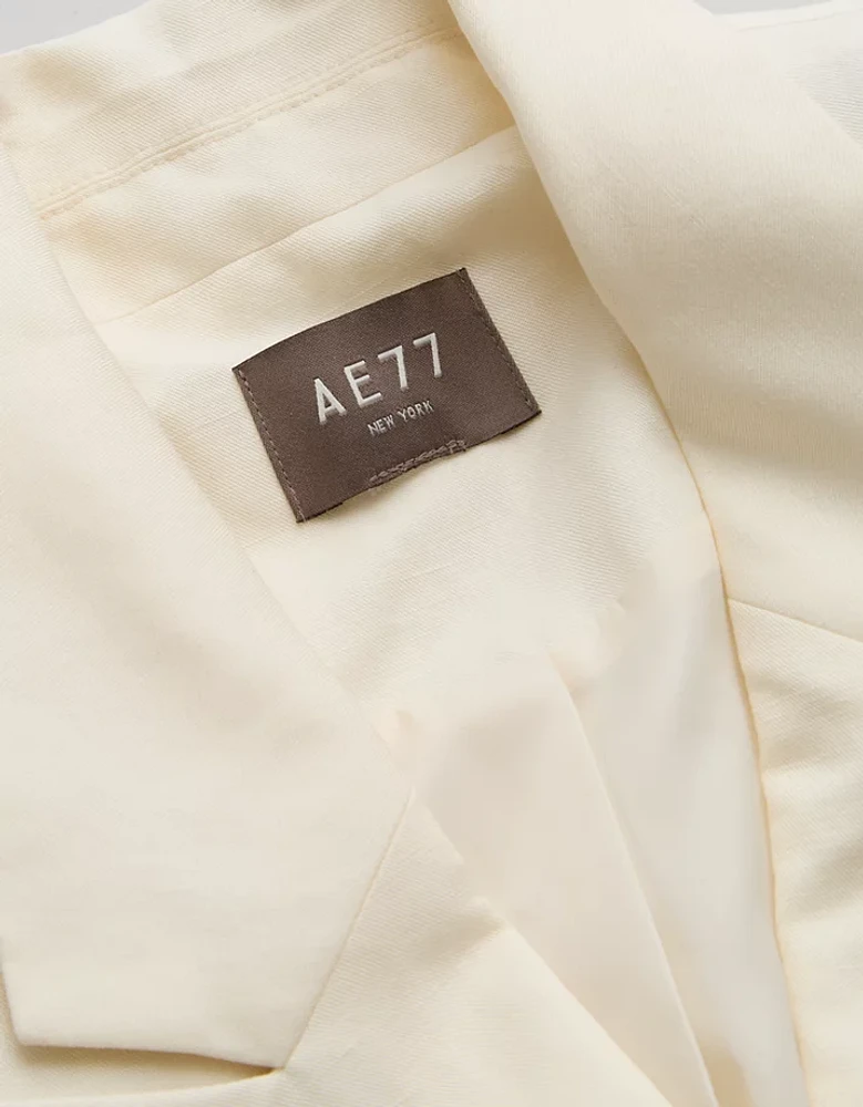 AE77 Premium Linen-Silk Blend Double-Breasted Blazer