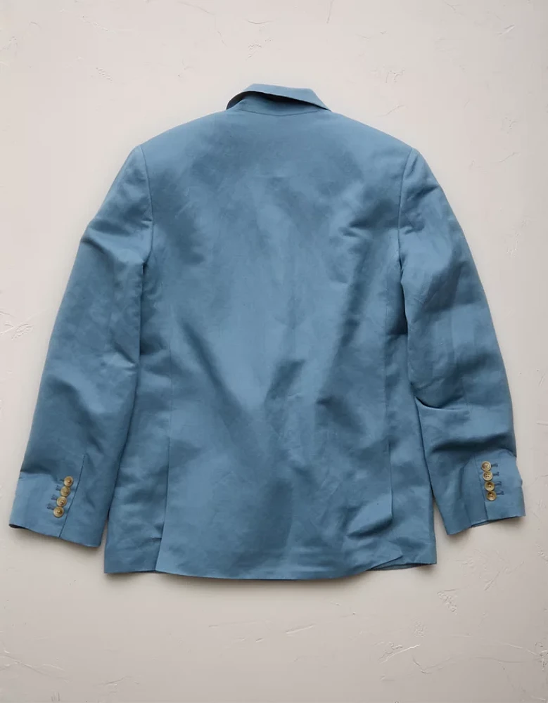 AE77 Premium Linen-Silk Blend Double-Breasted Blazer