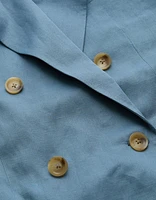 AE77 Premium Linen-Silk Blend Double-Breasted Blazer