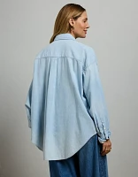 AE77 Premium Denim Boyfriend Shirt