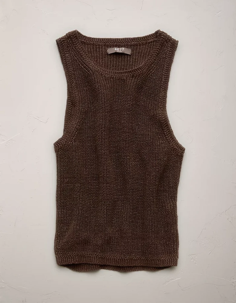 Débardeur en tricot de lin haut gamme AE77