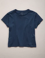 AE77 Premium Boxy Cropped Crewneck T-Shirt