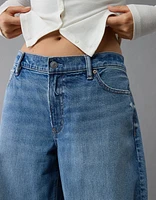 Jean coupe tonneau ample à taille basse extensible et rigide AE