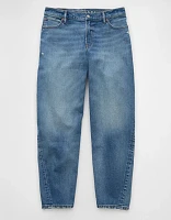 Jean coupe tonneau ample à taille basse extensible et rigide AE