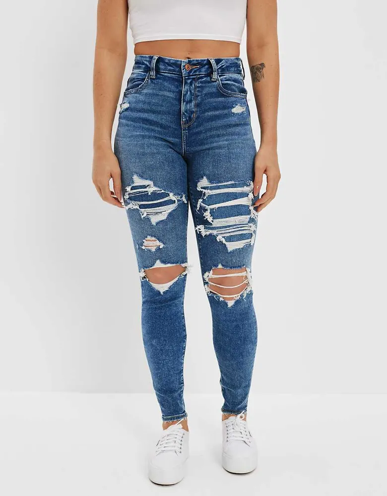 AE Next Level Curvy Patched High-Waisted Jegging